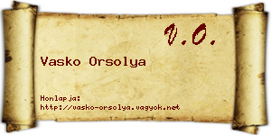 Vasko Orsolya névjegykártya